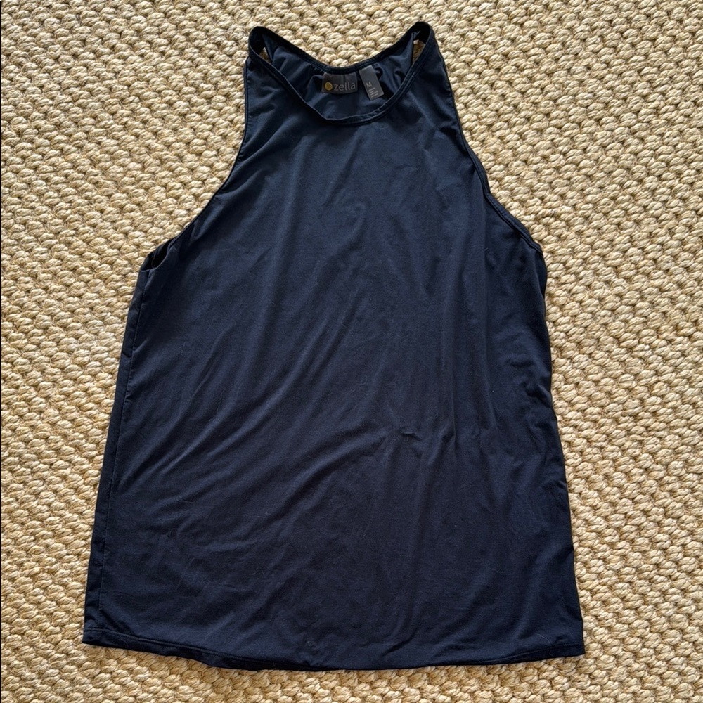 Zella Women's Black High Neck Tank Top